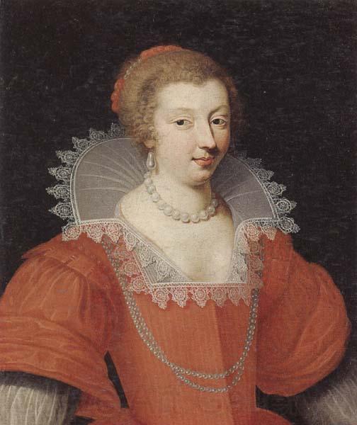 unknow artist Portrait of a lady,half length,dressed in red and wearing pearls Spain oil painting art